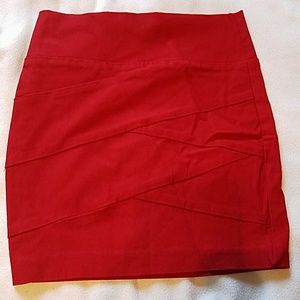 Dark red mini skirt